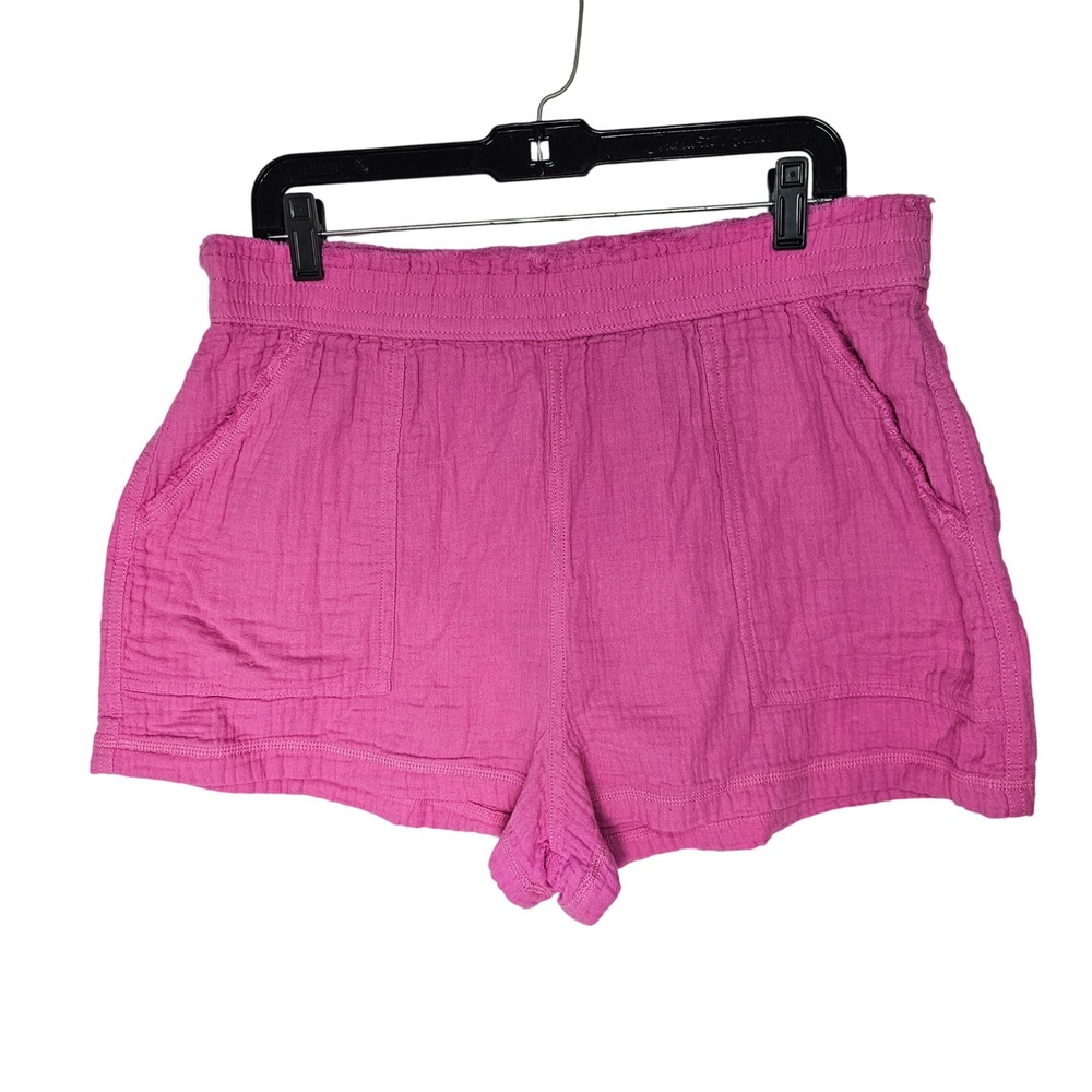SO Goods For Life Pink Gauze Shorts Elastic Waist Pockets Casual XL